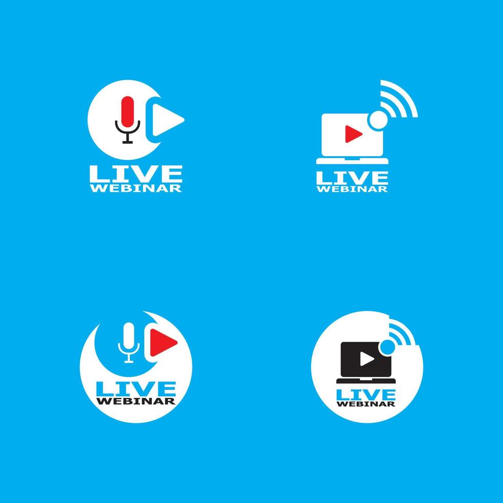 Live webinar icon and symbol template vector