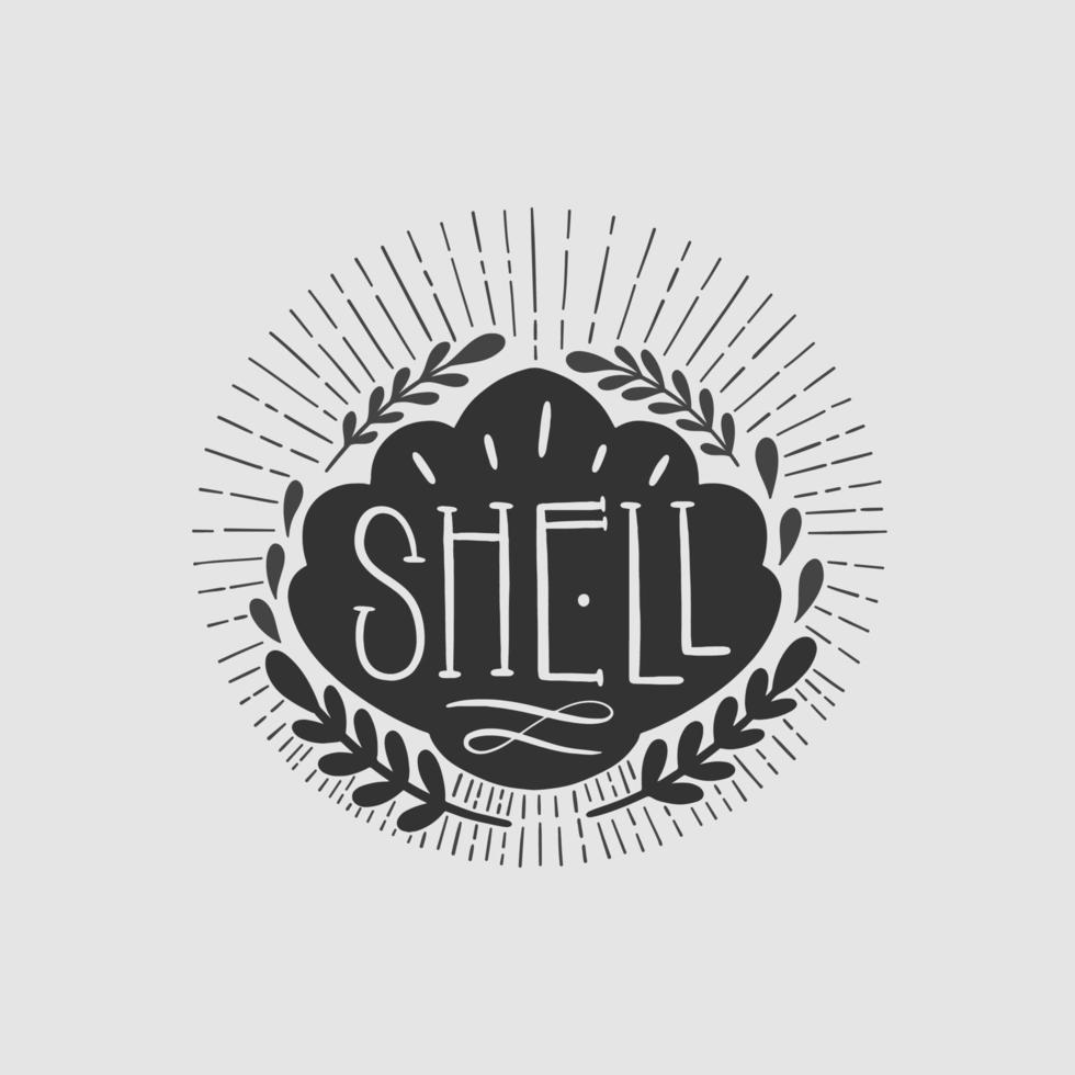 Shape logo design.Hand drawn graphic abstract.Element isolated in white background vector