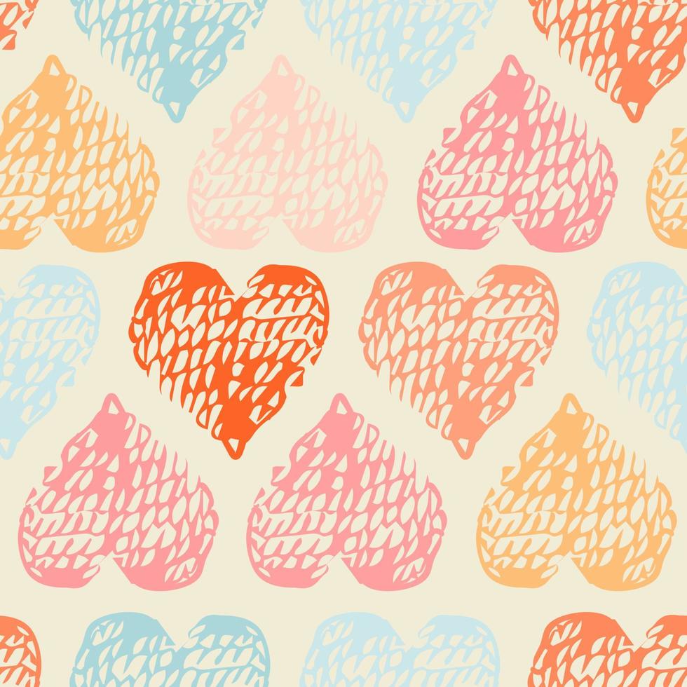 Fondo transparente de vector con forma de corazón colorido. Úselo para papel tapiz, impresión textil, rellenos de patrones, páginas web, texturas superficiales, papel de regalo, diseño de presentaciones y otros diseños gráficos.