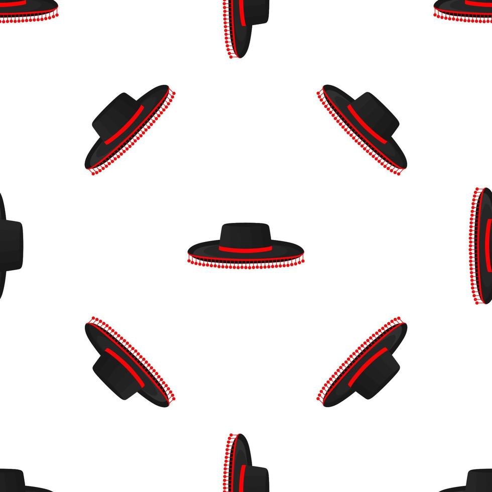 Illustration on theme pattern mexican hats sombrero vector