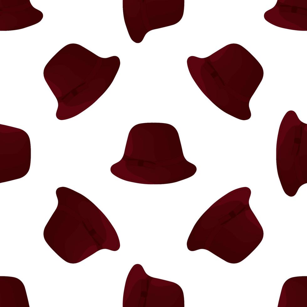 Illustration on theme colored pattern hats panama vector