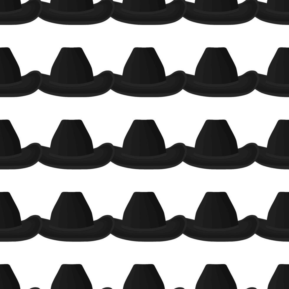 Ilustración sobre el tema de color patrón sombreros vaquero vector