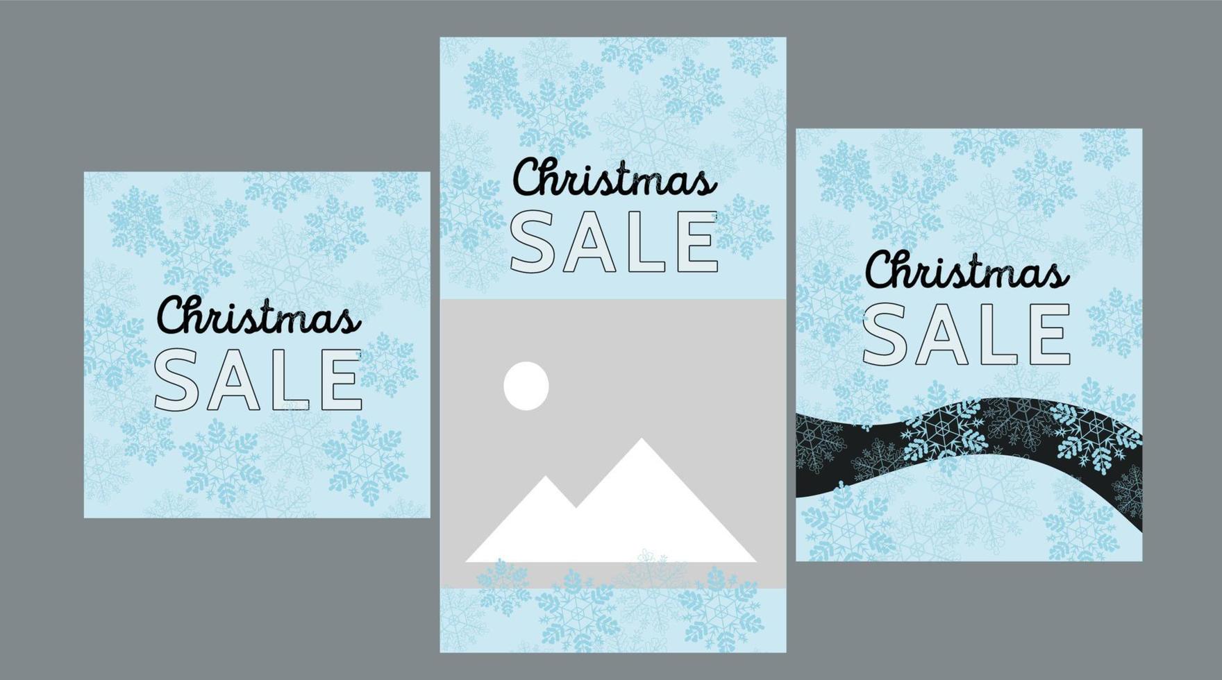 Social Media Christmas Sale Template Editable Vector