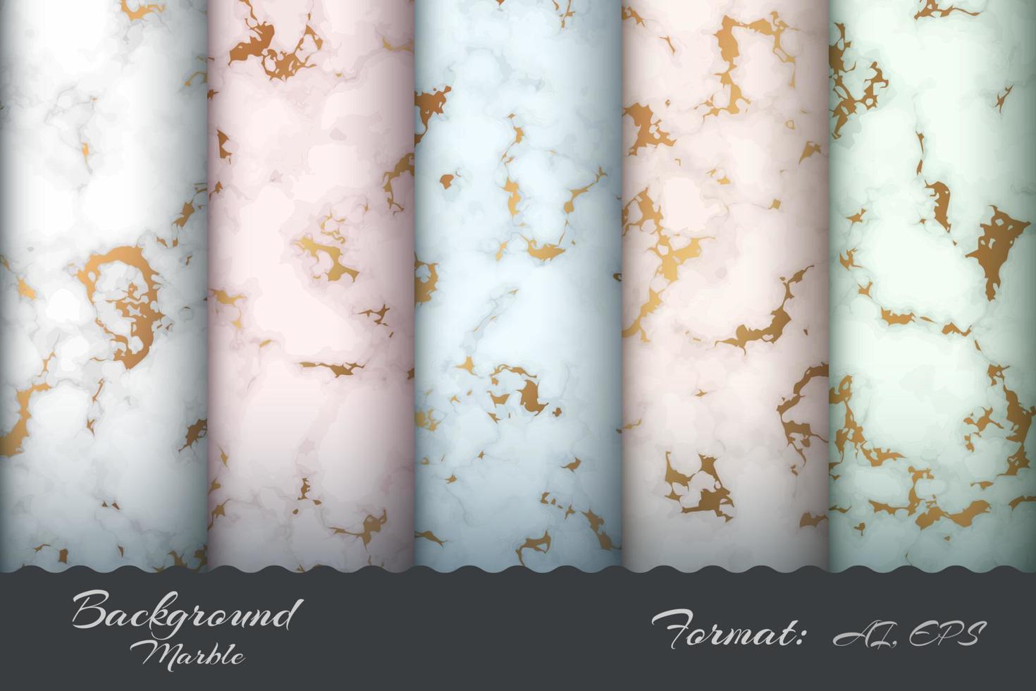 Set Marble Texture Background Pattern vector