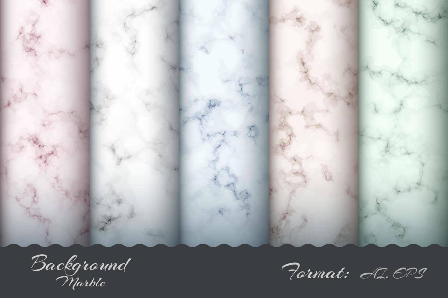 Set Marble Texture Background Pattern vector