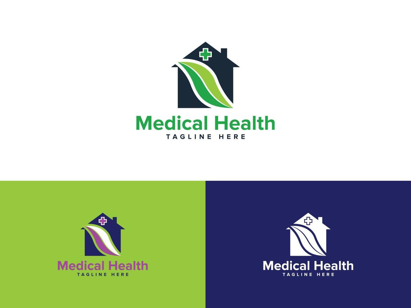 plantilla de vector de logotipo natural de salud médica