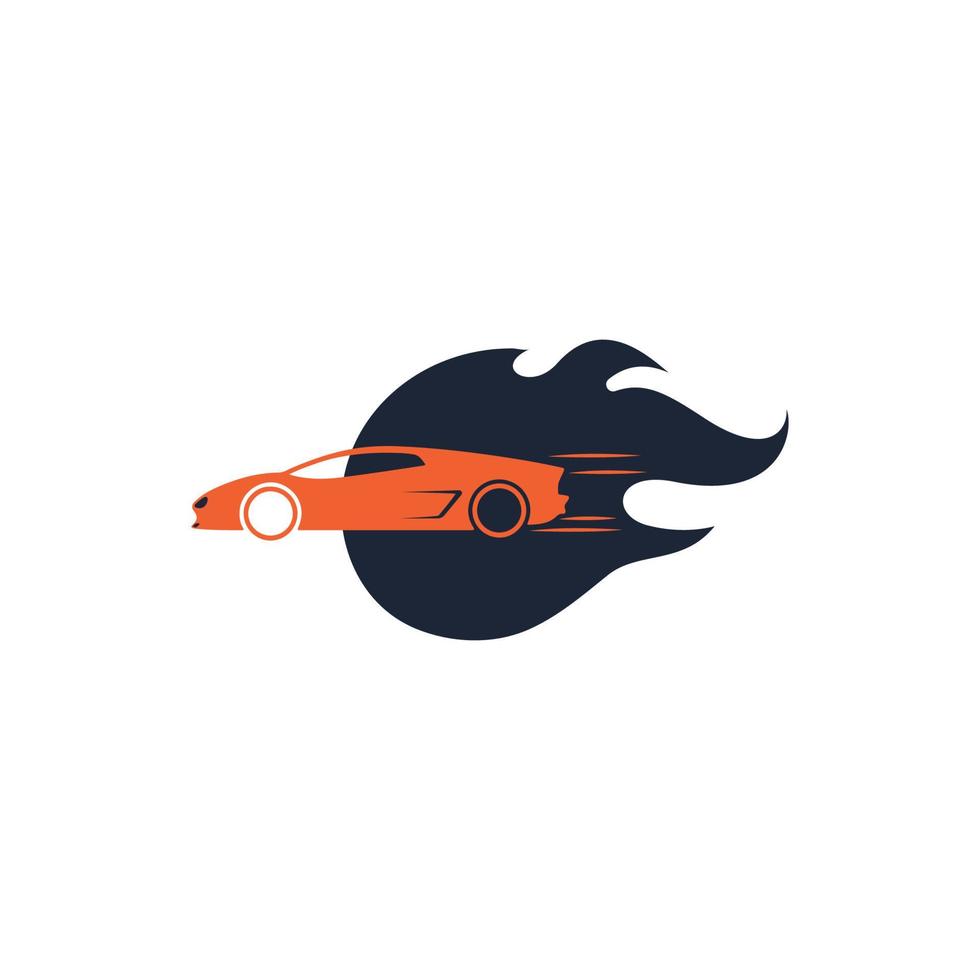 llama fuego impulso nitro coche de carreras marca abstracta pictórica emblema logo símbolo icónico creativo moderno mínimo editable en formato vectorial vector