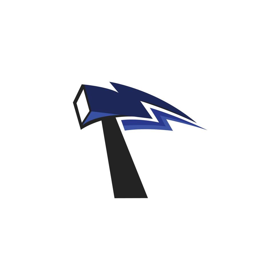 Bolt Hammer Abstract Mark Pictorial Emblem Logo Symbol Iconic Creative Modern Minimal Editable in Vector Format