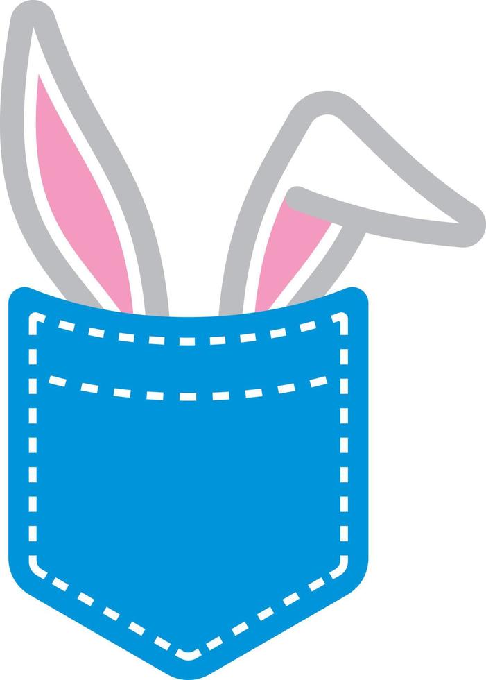 Easter bunny in a pocket vector