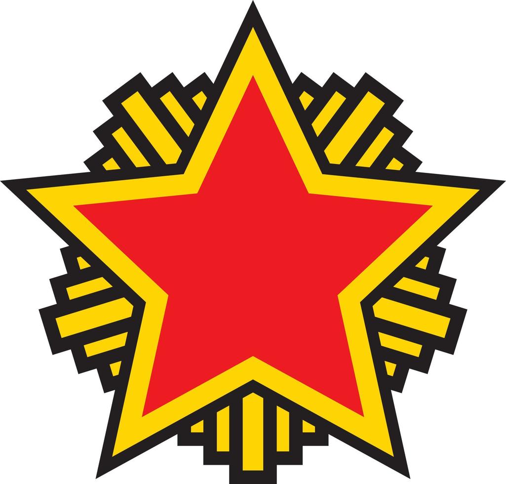 estrella roja comunista vector