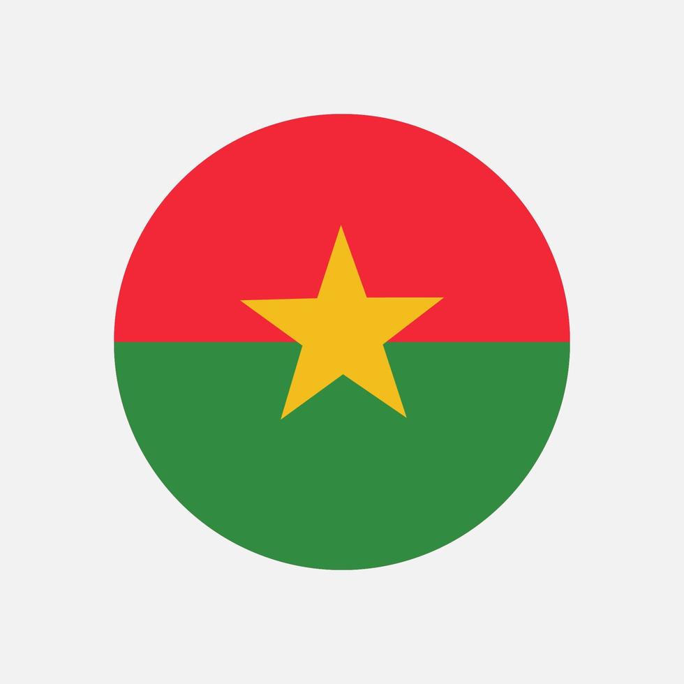 bandera nacional de burkina faso, colores oficiales y proporción correcta. bandera nacional de burkina faso. vector