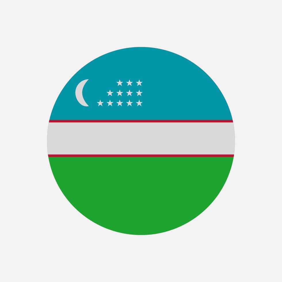 National Uzbekistan flag, official colors, and proportion correctly
