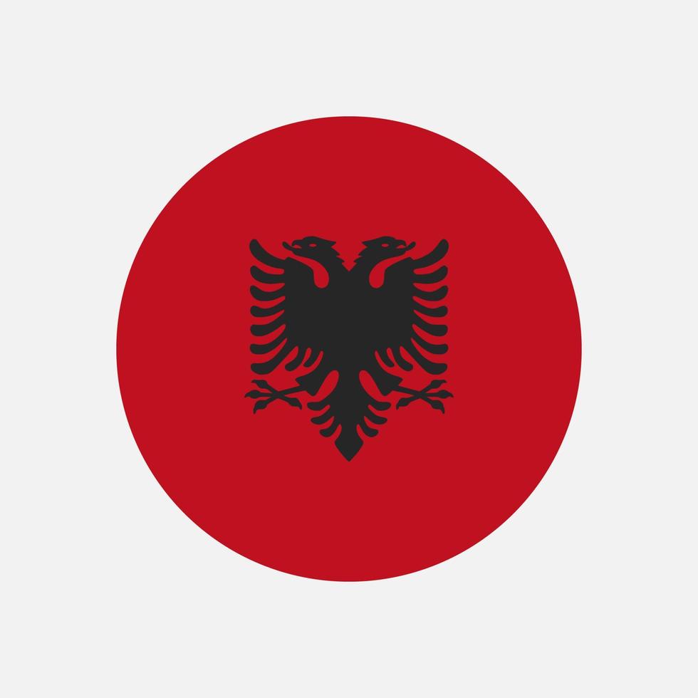 National Albania flag, official colors, and proportion correctly. National Albania flag. vector