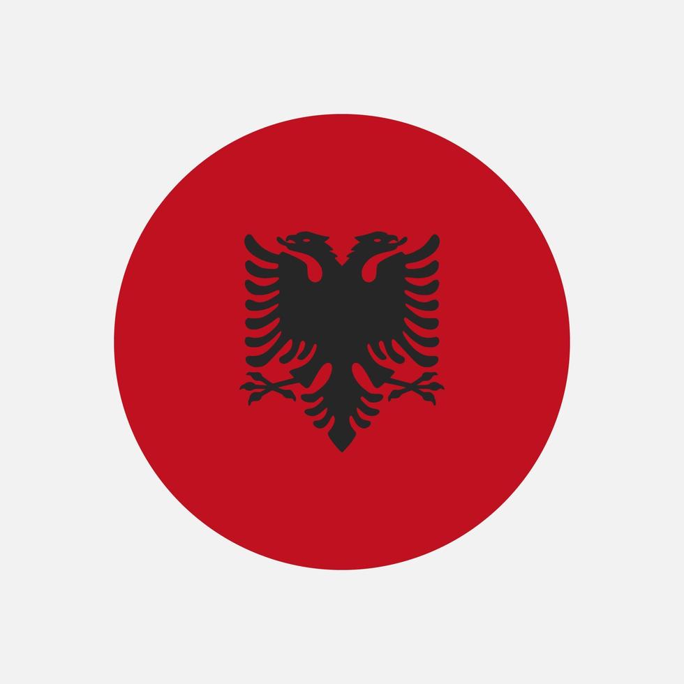 bandera nacional de albania, colores oficiales y proporción correcta. bandera nacional de albania. vector