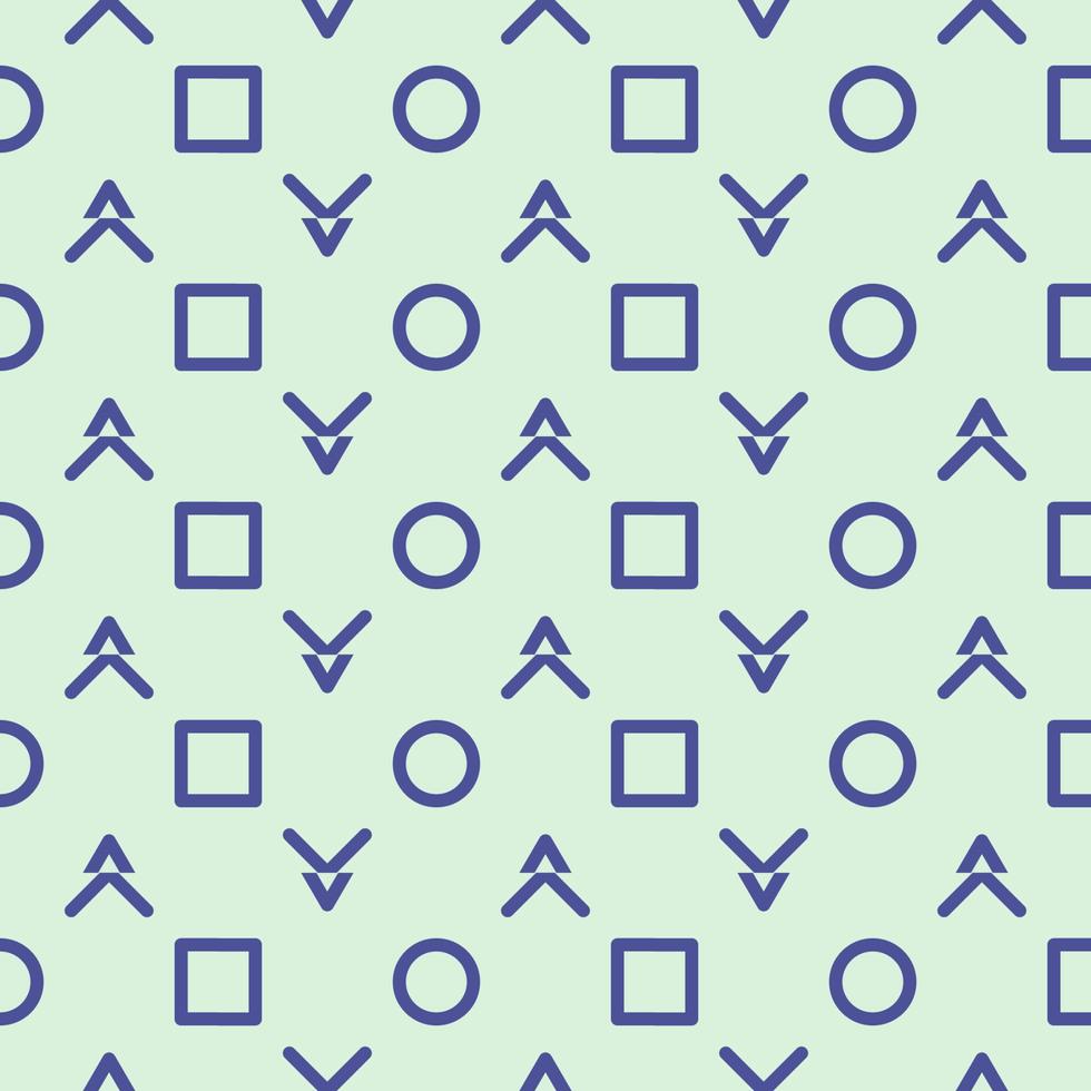 Seamless pattern of circles, triangles, and squares. Seamless pattern ornament vector