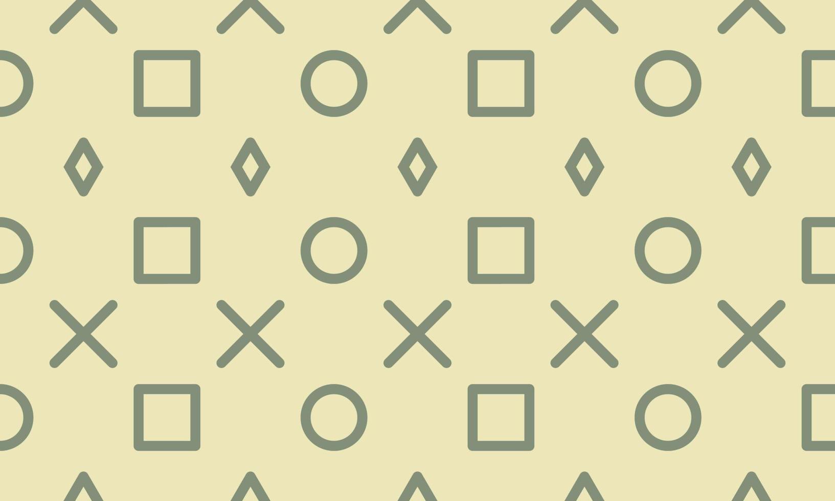 Seamless pattern of circles, triangles, and squares. Seamless pattern ornament vector