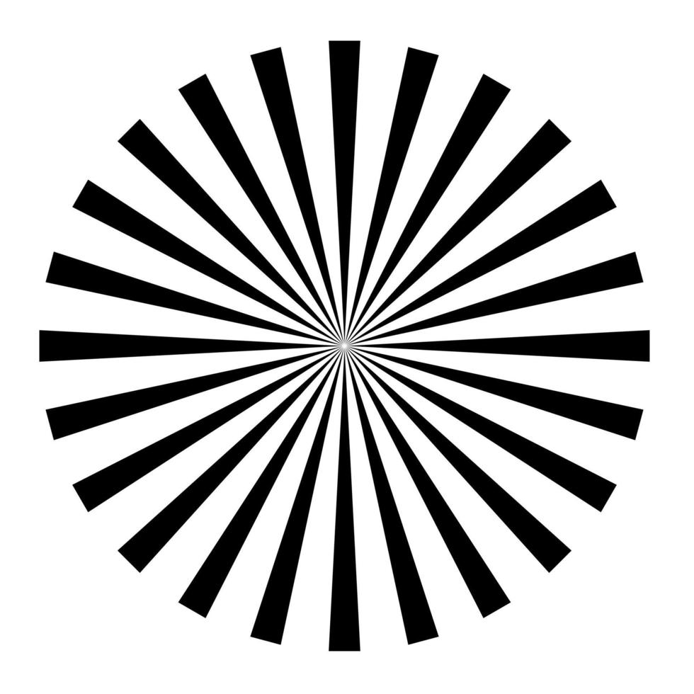 Rays, beams element. Sunburst, starburst shape background. Circular geometric. Abstract circular geometric shape. illustration - Vector