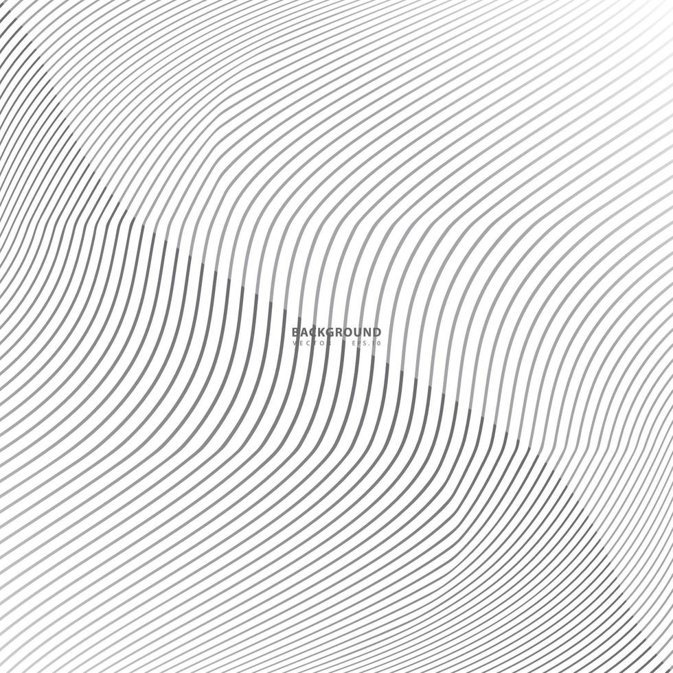 Abstract warped Diagonal Striped Background. Vector curved twisted slanting, waved lines texture. Brand new style for your business design.