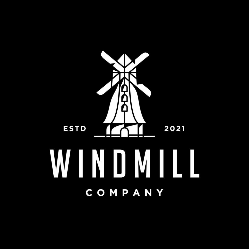 Windmill logo vector illustration design