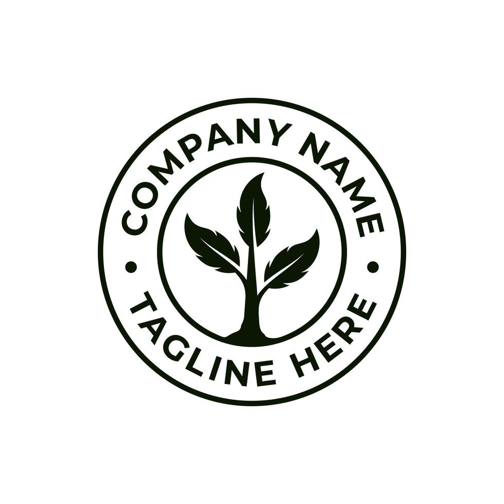 feather tree logo icon vector illustration