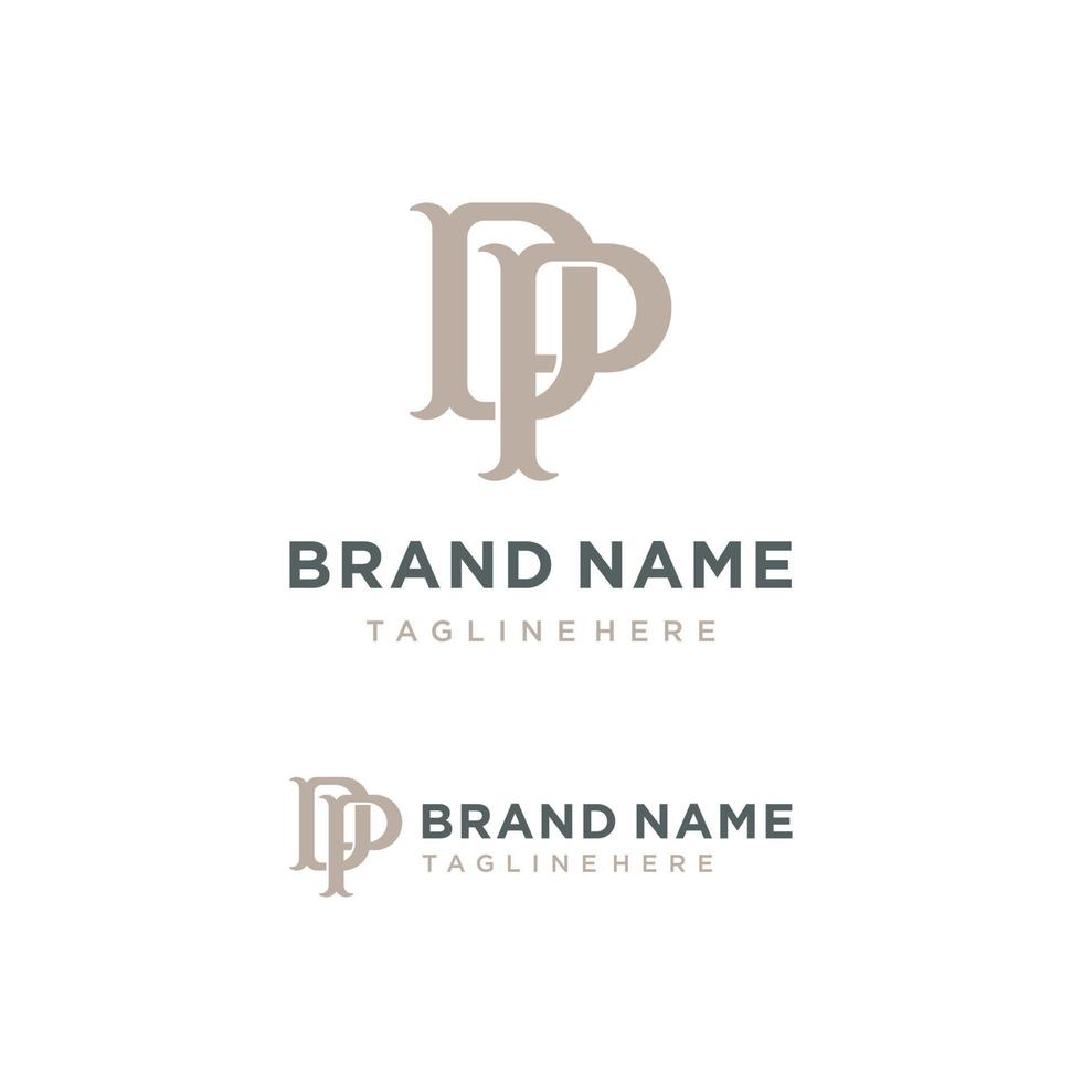 Creative modern initial letter dp icon logo vector
