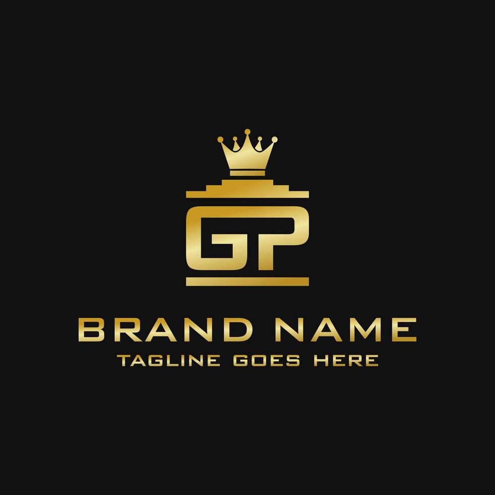initial logo GP vector