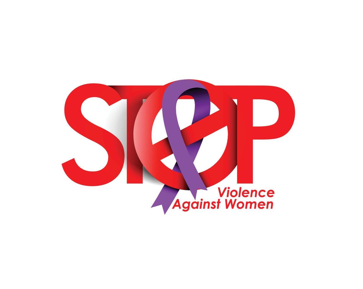 Stop Violence Against Women in The International Day for the Elimination of Violence against Women vector