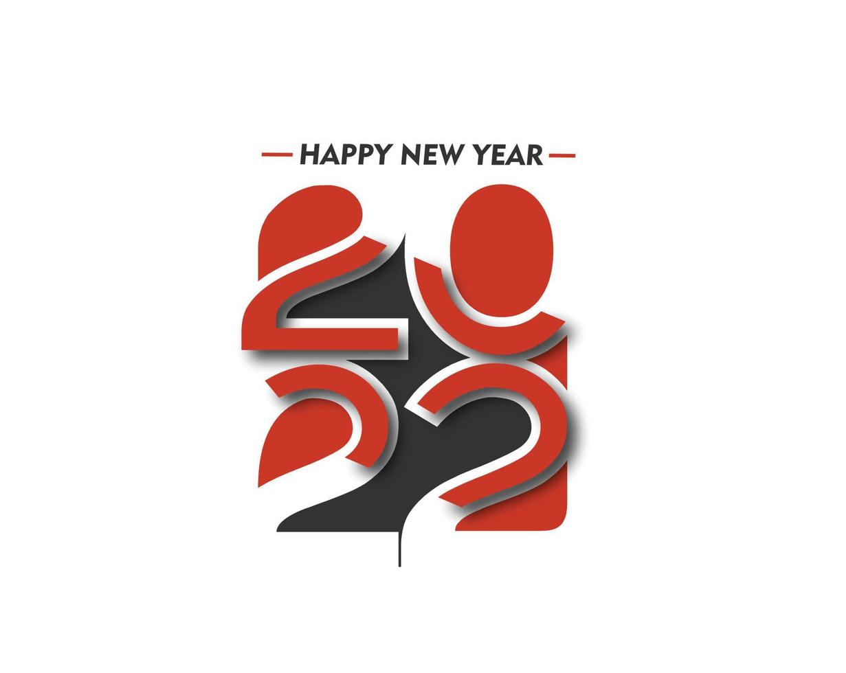 Feliz año nuevo 2022 texto tipografía diseño patrón ilustración vectorial vector