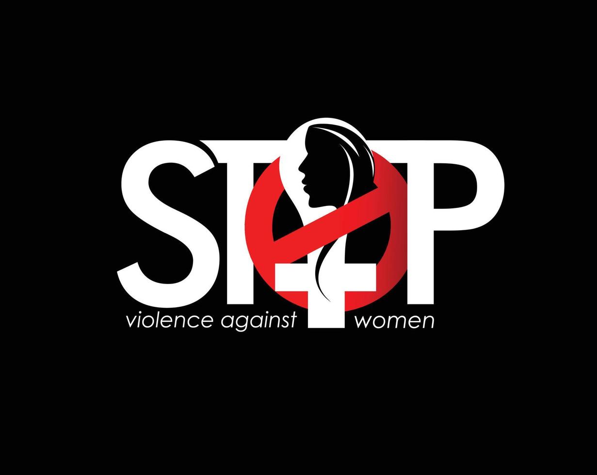 Stop Violence Against Women in The International Day for the Elimination of Violence against Women vector