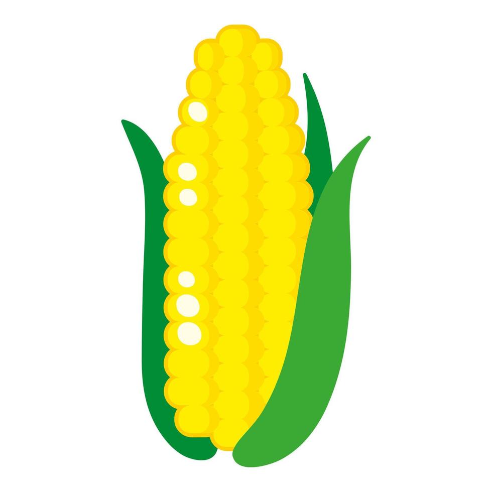vector de dibujos animados vegetales de maíz fresco.
