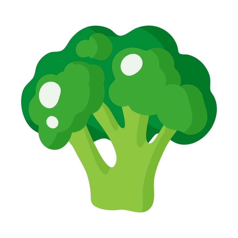 Vector cartoon fresh broccoli vegetable.