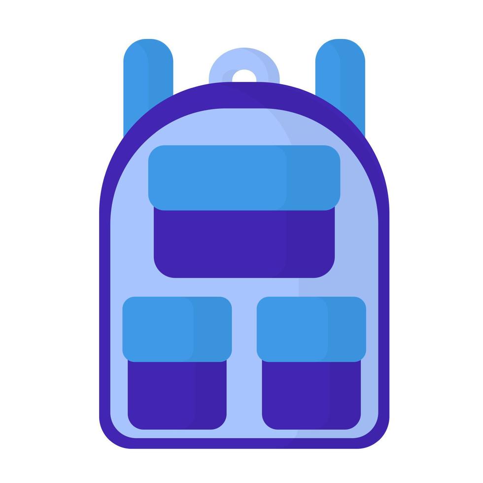 Vector cartoon blue school bag or backpack with pockets. 4747233 Vector ...