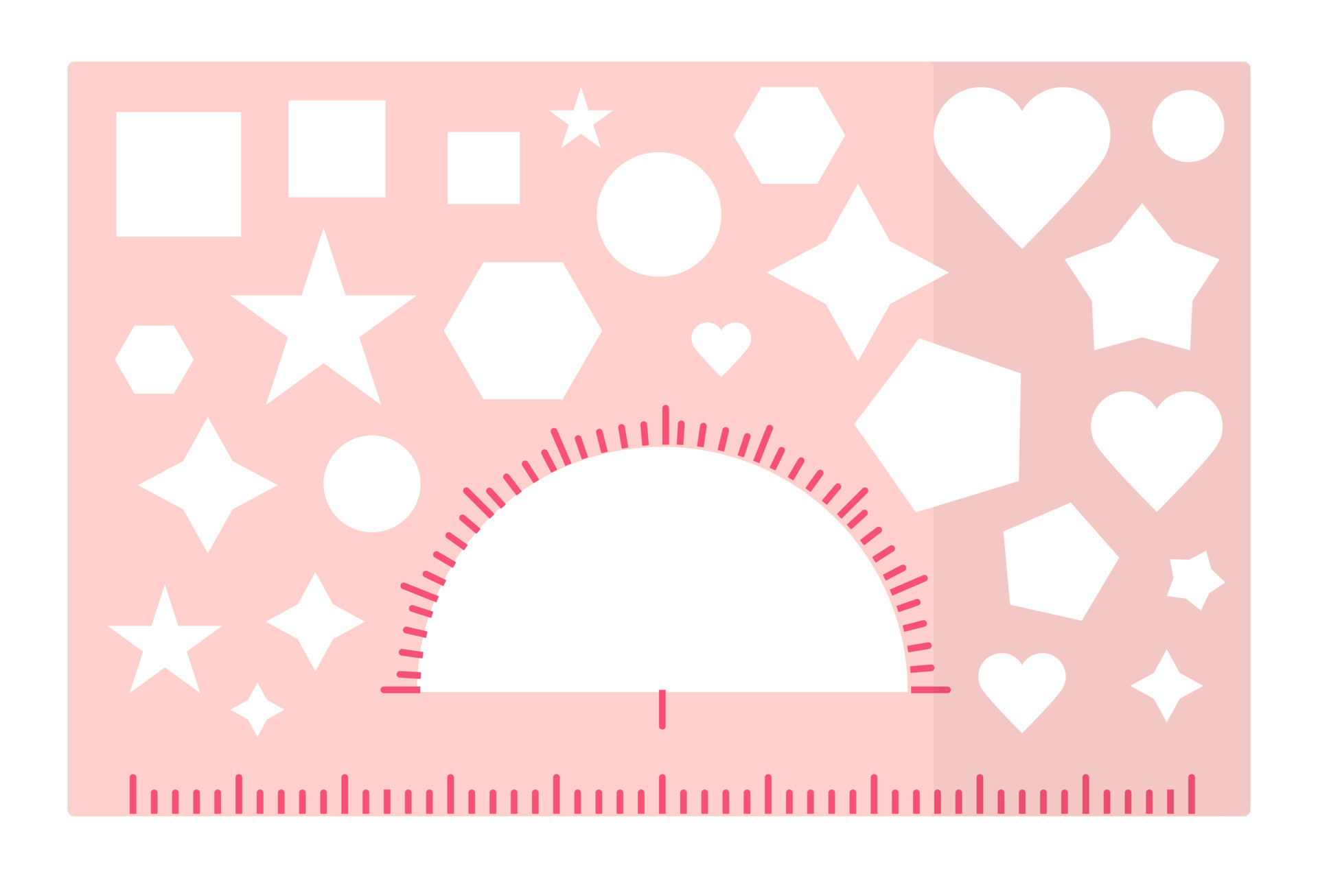 Pink Ruler Clip Art - Pink Ruler Vector Image