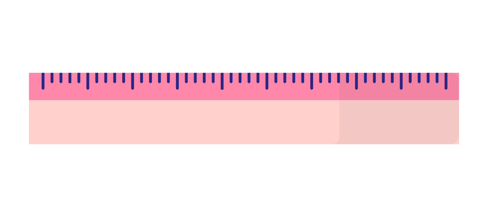 Vector cartoon pink rectangular ruler. 4747353 Vector Art at Vecteezy