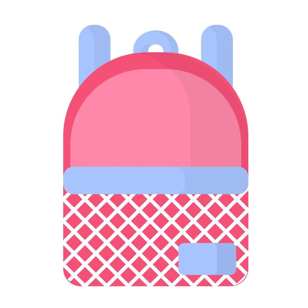 Okay pink crayons in cartoon school bag Royalty Free Vector