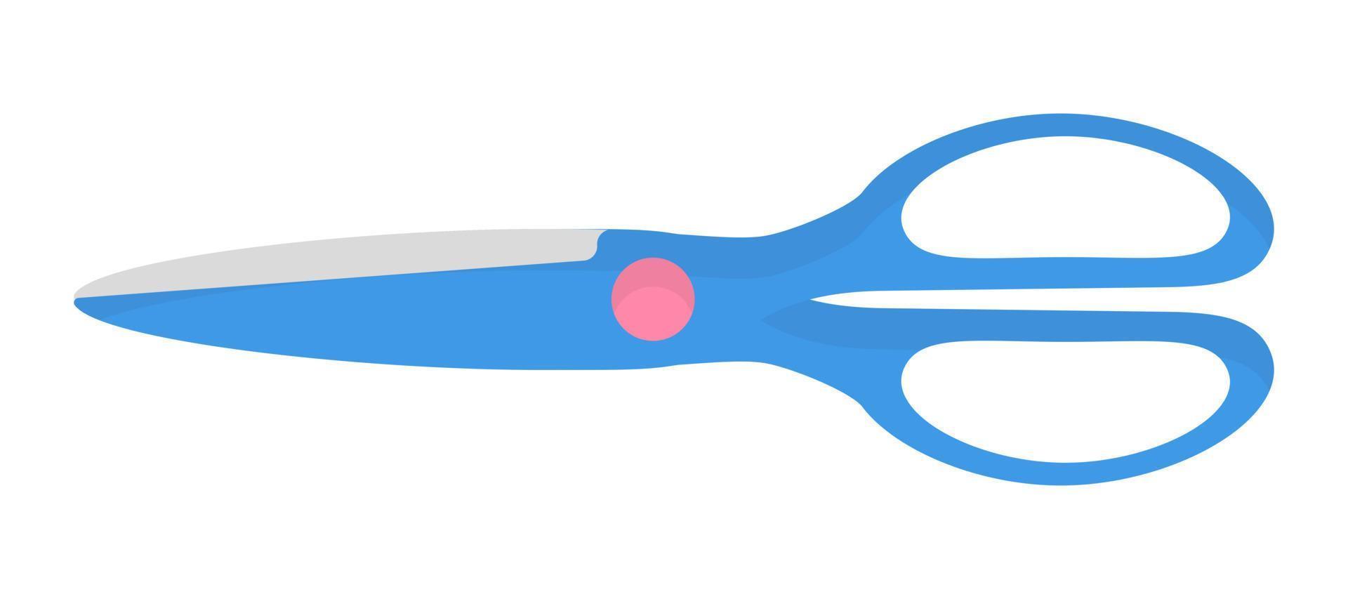 Vector cartoon blue baby safe scissors.