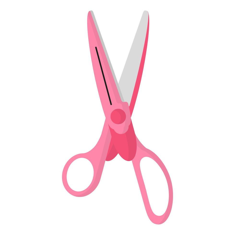 Vector cartoon open decorative edge scissors.