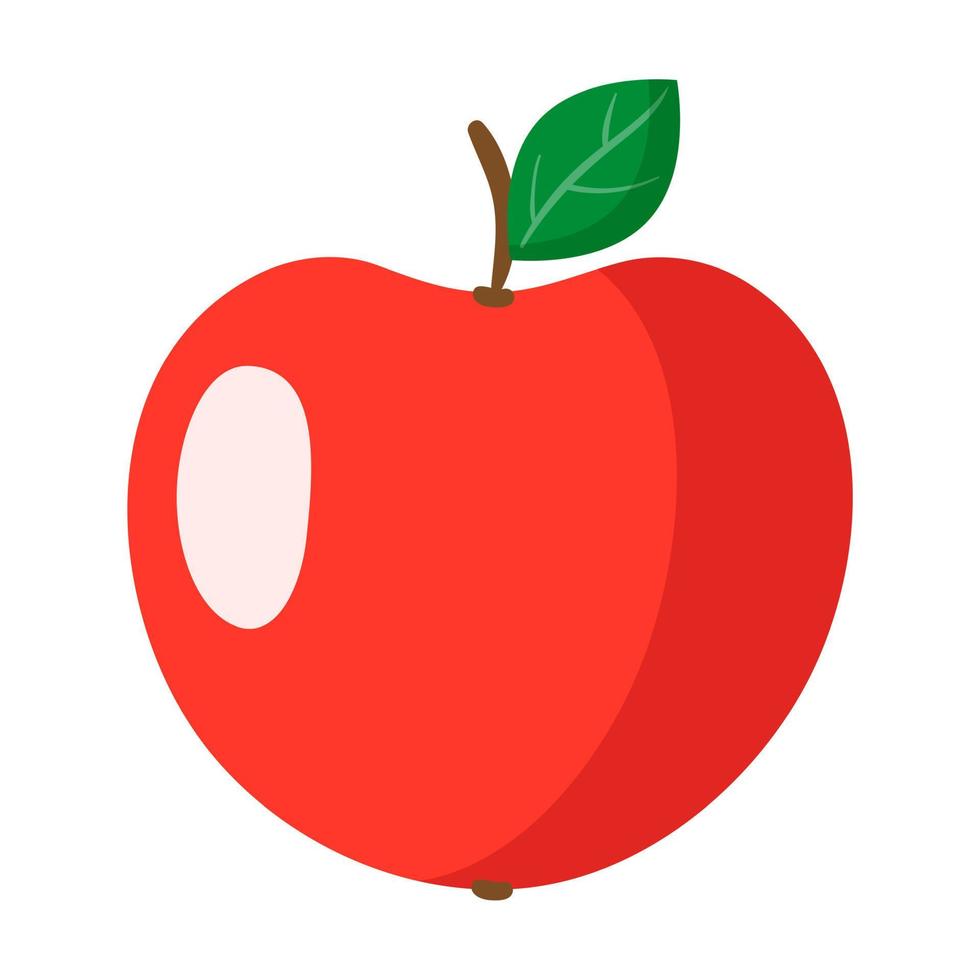 vector de dibujos animados fruta fresca de manzana roja. 4747466 Vector en  Vecteezy