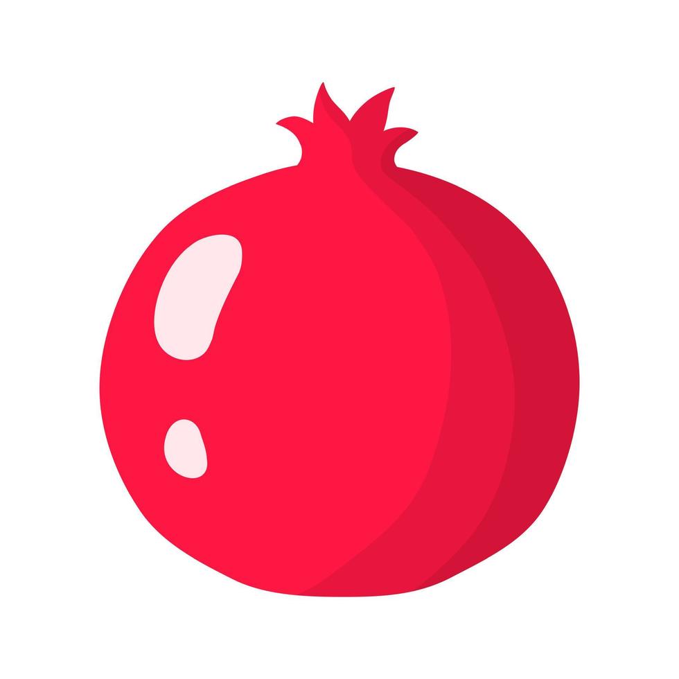 Vector cartoon fresh pomegranate fruit.