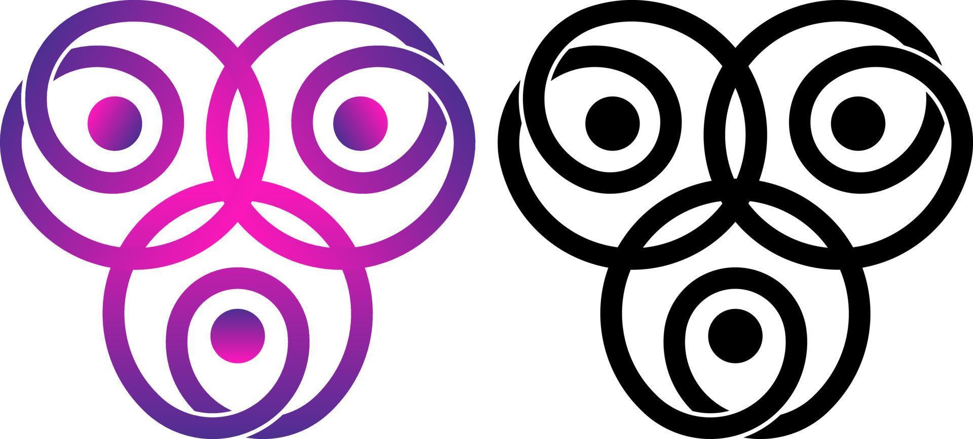 simple modern eye planet rotation logo business vector