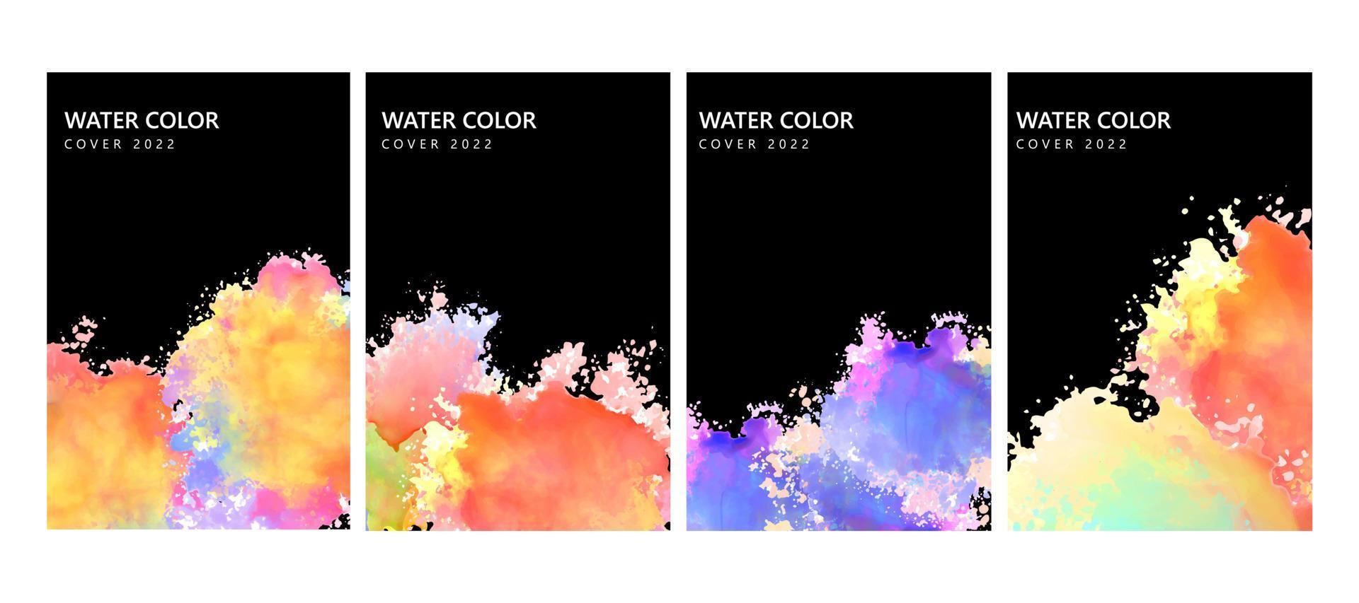 Watercolor Background Design Cover Book vector