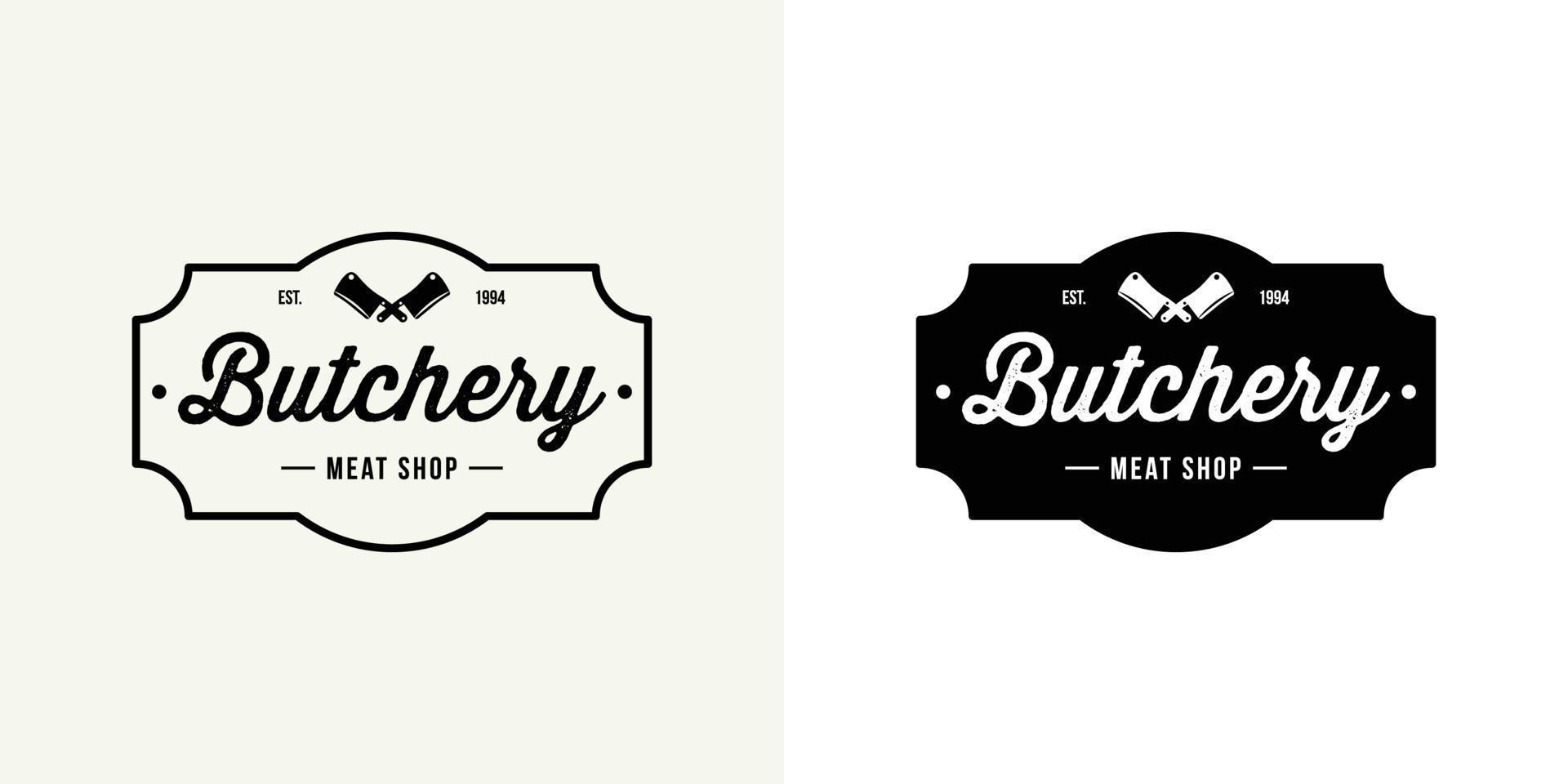 Butchery shop logo vector