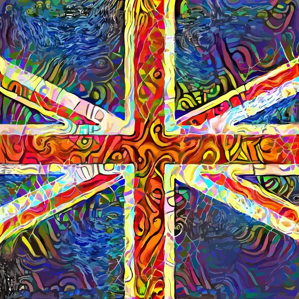 Union Jack British Flag Art vector