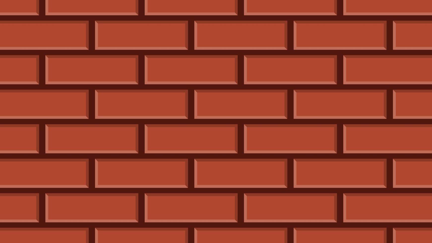 Red brick wall background vector