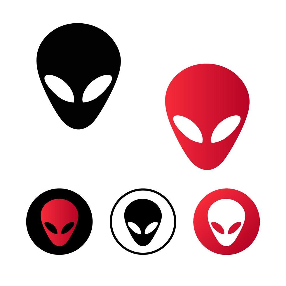 Ilustración de icono alienígena abstracto vector