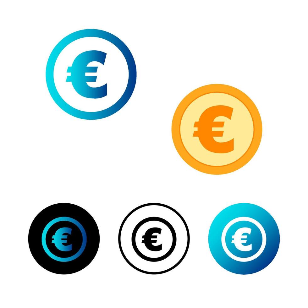 Ilustración de icono de símbolo de euro abstracto vector