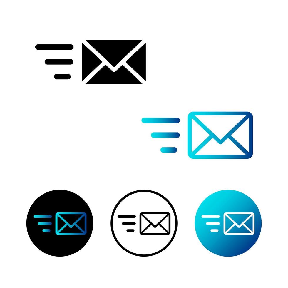 Abstract Sent Mail Icon Illustration vector