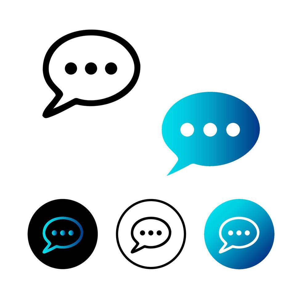 Abstract Talk Bubble Icon Illustration vector