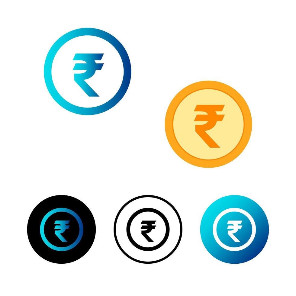 Abstract Indian Rupee Currency Icon Illustration vector
