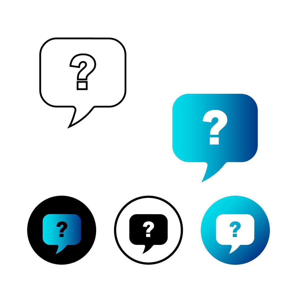 Abstract Question Inquiry Icon Illustration vector